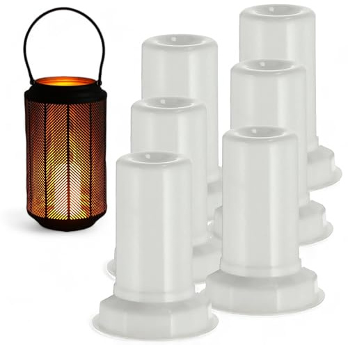 MIJOMA SMD LED-lågljus med timer – flimrande ljuseffekt plast, 9 x 7,5 cm, batteridriven, perfekt för lykta, värmeljus och ljusglas (6)