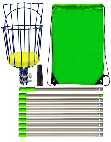 Fruit Picker Pole with Basket, Fruit Picker Pole with Telescopic Basket, Fruit Picker Basket - Picker Pole with Basket, Fruit Picker Basket, Picker Pole Fruit Picker with Basket Orange Picker Pole -
