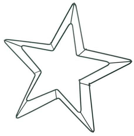 Alipis Metalldraht Sternförmiger Blumenkranz Weihnachtsgeweih Girlande Kranzrahmen 35cm