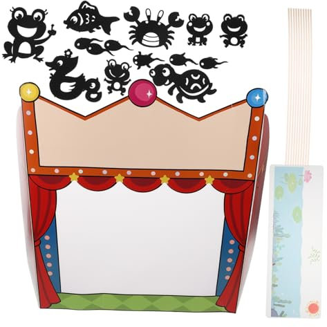 ibasenice Schattenspiel Satz Für Kinder Selbstgemacht Puppentheater Mit Handpuppenmodell Und Fingerpuppen Kreatives Bastelset Für Schattentheater Bühne Pädagogisches Wissenschaftsspielzeug