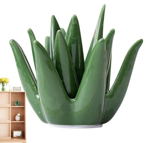 Aloe Jewelry Dish Glazed Aloe Botanical Design