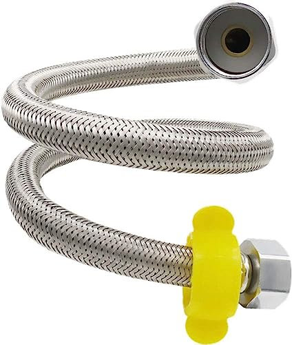 Flexibler Wasserhahn-Schlauch, Brauseschlauch, Wasserhahn-Flexschlauch, Wasserhahn-Endstücke, Edelstahl-Metall-Wassereinlassrohr, for Badezimmer, Toilette, Küche, Wasseranschlüsse. Metallgeflechtschl