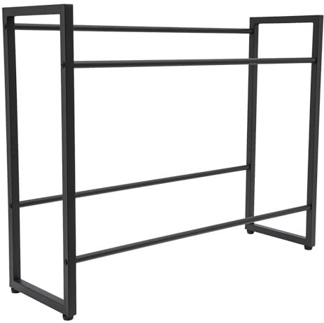 Metall 4 Kasten Getränkekistenregal - Freistehend Getränkeregal mit 4 Verstellbaren Füßen - Stabil Kistenständer Schwarz Getränkekisten für Wohnzimmer Schlafzimmer Küche Weinkeller 104*32*82cm