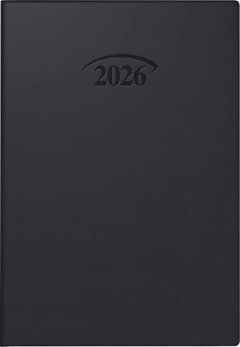 BRUNNEN Taschenkalender Mod. 712 2026 | A7, Kunststoff, schwarz