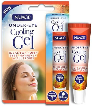 Nuage Under Eye Cooling Gel – Ideal for Puffy Eyes, Hayfever & Allergies | Hydrates & Infused with Vitamin E (15ml)