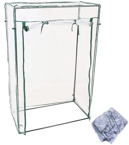 Cubierta para plantas de invernadero de PVC, 150 x 100 x 50 cm, resistente a los rayos UV, resistente al agua, protección para plantas de tomates, tienda de cultivo, invernadero de balcón (sin soporte
