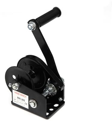 Argano manuale a manovella Argano manuale con freno automatico autofrenante in acciaio ad alto tenore di carbonio da 800 libbre, argano manuale for rimorchio for barche con sollevamento verticale