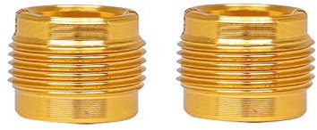 Mtlavishishishishishing 2pcs microfono microfono foglio da dado dell'adattatore cupronickel durevole collega da 3/8 a 5/8 utilizzato con supporti per microfono o clip circa 1 5 *