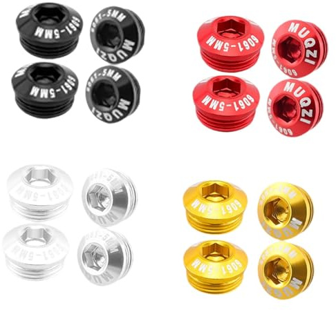 F Fityle 16x Bike Ersatz Kurbel Schraube Kappen Pedal Lager Schutz Einfache Montage für Mountainbikes Professionelle Aluminium