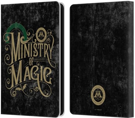 Head Case Designs Offizielle Harry Potter Ministerium Für Magie Standorte Typografie Leder-Wallet-Hülle Kompatibel mit Amazon Kindle 11th Gen (2024)