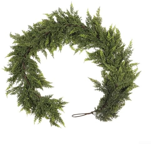 Künstlicher Kaminsims, Weihnachtsdekoration, hochwertige Kunststoff-Kiefer, Weihnachtsgirlande, realistische Tannengirlande, für Treppengeländer (1,8 m)
