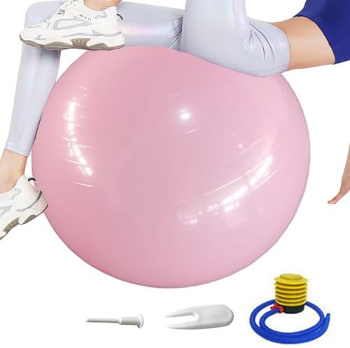 Palla da allenamento – Sedia a di stabilità, per esercizi di pilates, esercizi Swisss Baall Fittness, yoga, pilates, gravidanza, anti scoppio Baall, pompa rapida inclusa per equilibrio e