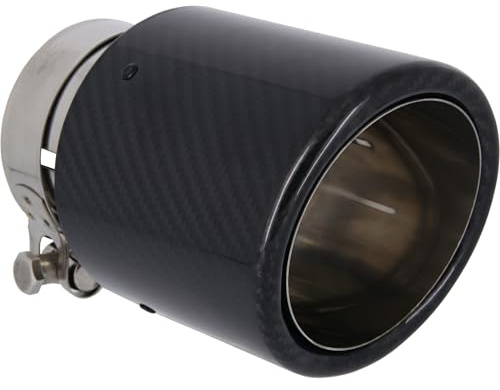 RECAMBO Auspuffblende schräg 160x100mm Edelstahl mit Carbon-Optik universal sportlicher Look - einfache Montage - fester Sitz - aufwertende Heckoptik - langlebige Oberfläche - sauberes Finish