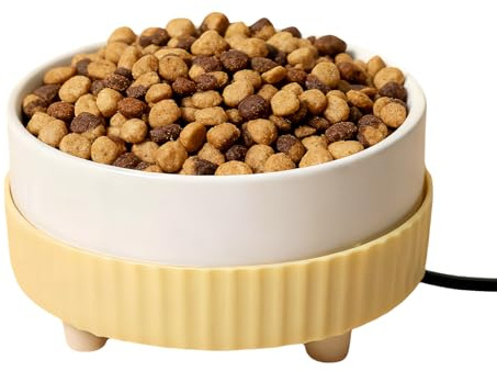 Beheizter Hundenapf – USB-betriebener Thermostat-Trinker | Thermischer Wasser-Futterspender für Katzen – für Welpen, Kätzchen, Ente, Vögel, drinnen und draußen, kaltes Wetter, Zuhause