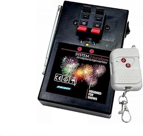 h2i Zündanlage | 2 Kanal | kabellose Zündanlage für Zünder Brückenzünder | für Feuerwerk | Präzises Zündsystem | Indoor & Outdoor