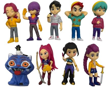 Figure di Cartone Animato - Bambole da 8 cm per Bambini e Collezionisti, Decorazioni Stile Anime per Soggiorno, Camera dei Bambini, Regali di Compleanno e Fan Merch (9PCS)