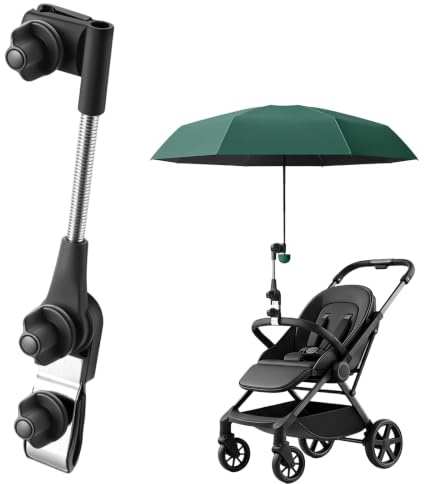 UOSIWYA Golf Umbrella Holder, Universal Umbrella Holder for Golf Trolley Adjustable Anti-Fall Umbrella Stand Clamp Attachment for Stroller Wheelchair Beach Chair Electric Vehicles Bicycles