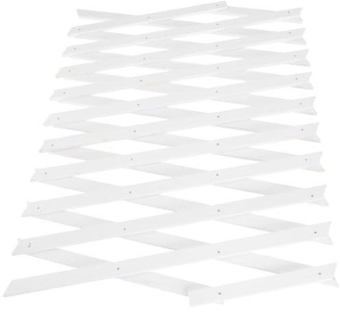 Operitacx Enrejado de Madera Panel de Celosía para Plantas Trepadoras Ajustable Blanco Versátil y Montaje en Pared Acabado Elegante para Interior