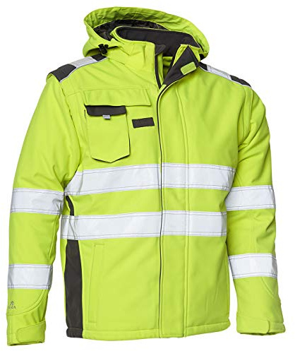 Elka Unisex Visible Xtreme Winter Softshell-Jacke EN ISO 20471 3XL, fluoreszierend gelb/grau, 3 XL