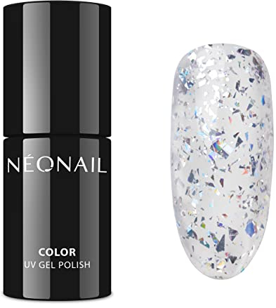 NÉONAIL UV Nagellack 7,2 ml Blau Silber Silver Confetti NÉONAIL Farben UV Lack Glitter Gel Nägel Nageldesign
