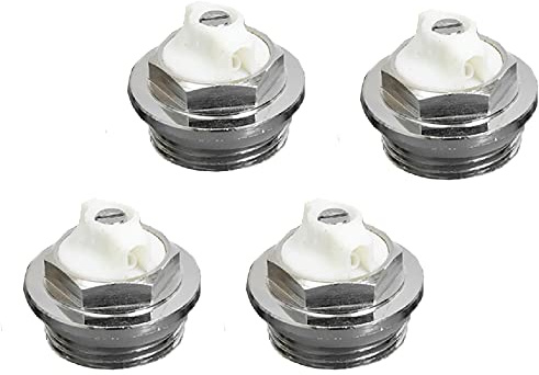 1 Bleeding Air Vent, Manual Radiator Air Vent Bleed Plug Valve Kit, Replacement Accessories for Heating System, Pack of 4