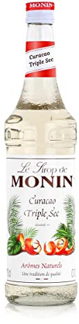 MONIN Sirup Curaçao Triple Sec 0,7 l | Frische Zitrusnoten für Cocktails, Margaritas, Limonaden und Desserts - vegan und glutenfrei