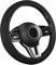 1 funda elástica para volante, funda antideslizante para volante, adecuada para volantes redondos y en forma de D con un diámetro de 37 – 39 cm