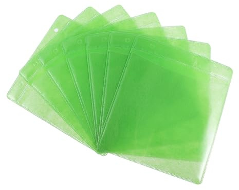 KONTONTY 200 Stück CD Hüllen aus Pp in Blau, Leicht und Tragbar | Cd/dvd, Praktische Verpackungslösung, Kompakte Aufbewahrung im Auto, 12cm Format Zufällige Farbe