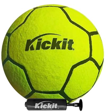 Kickit Soccer Tennis Ball, Official Soft Lightweight Ball for Training, Freestyle & Juggling, All Ages Indoor/Outdoor Fun, Backyard, Beach & Court Play, Lime Green, Size 5