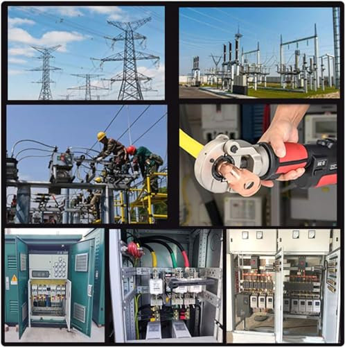 Kit de herramientas de crimpado hidráulico eléctrico, crimpadora profesional de terminales y cables eléctricos de 16 a 300 m², color gris, herramienta de crimpado de terminales de alambre eficiente y