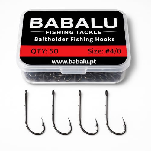 Anzuelos de Pesca Baitholder 50pcs Acero de Alto Carbono (#1/0)