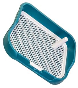 budiniao Inodoro para Perros con Columna, Inodoro para Cachorros, Soporte para Almohadilla para orina, de Entrenamiento para Mascotas, Amarillo, Verde Oscuro, 49 x 39 x 10 cm