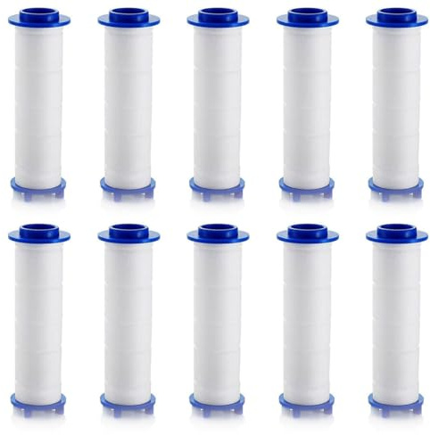 JYXNU 10 pièces 8,0 x 2 cm Douchtte Filtre Remplaçable, Filtre douchette ​pour pommeau de douche de amovible, L'osmose Inverse, Chlore et le Fluorure et La Filtration Des Particules (80mm)