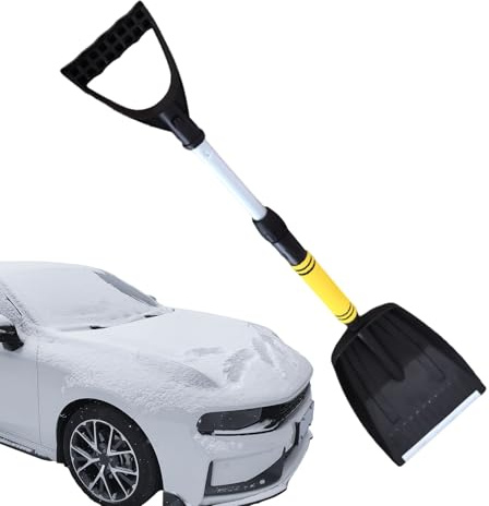 quitanieves para Coche | telescópica de 71-86 cm con quitanieves compacta con Mango para SUV, vehículos, Motos de, vehículos Todo Terreno, Parabrisas, Ventanas, Caminos de Acceso