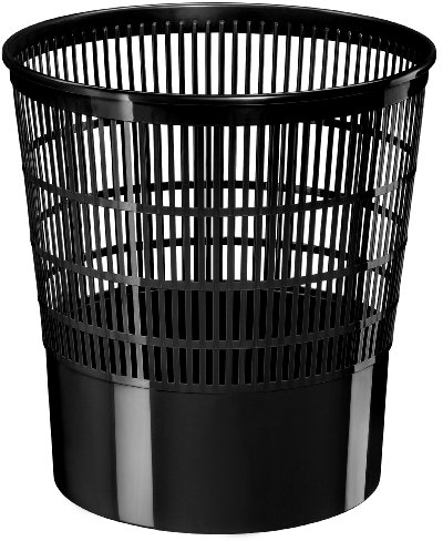 CEP Corbeille à papier ajourée Ecoline 16 litres H32 cm Noir