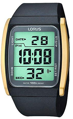 Lorus R2302HX-9 R2302HX9 Unisex Watch, Rubber Strap, Black