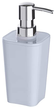 WENKO Seifenspender Candy, eleganter Seifendosierer für Küche, Badezimmer & Gäste-WC, nachfüllbar mit bis zu 300ml Flüssigseife, aus hochwertigem Kunststoff, BPA-frei, 9,1 x 17,4 x 7,3 cm, Weiß