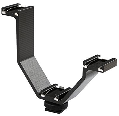 Movo 3BA-2 Heavy-Duty Video Accessory Triple Shoe Bracket for Lights, Monitors, Microphones and More (Medium)