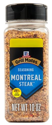McCormick Grill Mates 25% Less Sodium Montreal Steak Seasoning, 10 oz