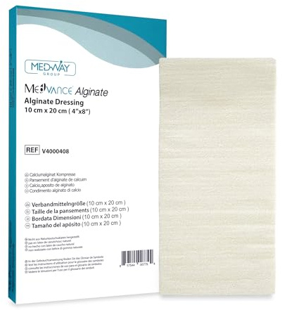 MedVance TM Alginat – Calciumalginat-Verband 4x8 Schachtel mit 5 Verbänden
