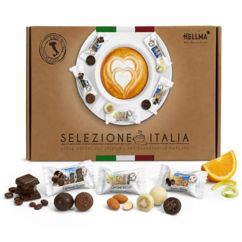 HELLMA Italian Selection 200 Stück – einzeln verpackte italienische Süßigkeiten in 5 Sorten, portionierter Konfekt-Mix für Gastronomie, Hotel, Büro & Catering