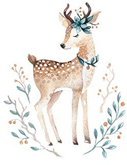 Goldkindzauber DIY Aufbuegler Patch Sticker Applikation Reh Aufnaeher Kleidung Patches Zum Aufbügeln