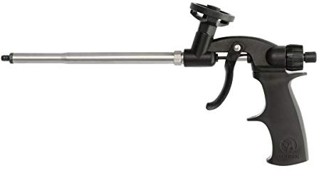 INTERTOOL Foam Gun, Expanding PU Applicator, PTFE Non Stick Coated, Professional Metal Body, Spray Dispensing Caulk Application, Insulating, Sealing, Filling PT-0605