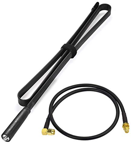 Bingfu Funkgerät Antenne VHF UHF 144/430 MHz 108 cm faltbar SMA Buchse | Mit 1 m Verlängerungskabel, Kompatibel mit Baofeng BF-F8HP, UV-5R, UV-82, BF-888S, GT-3 und Amateurfunkgeräten