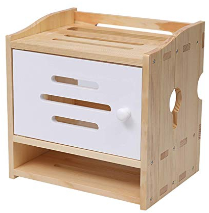 Hanghaijia Router Shelf, Wall Storage Boxes for WiFi Router, Cable Box Big, Cable Hide Box, Cable Management Desk Box (Color : White)