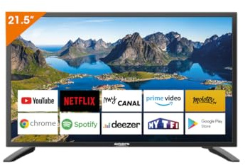 Antarion TV LED 21.5 54cm Téléviseur Full HD Android Smart TV Camping Car