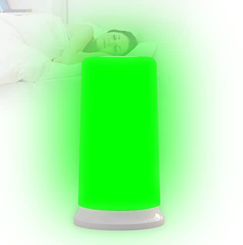 KTS Green Light Therapy Lamp for Migraines, Headaches, Insomnia, Light Sensitivity, Anxiety, Narrow Band Green LEDs. Soft Green & White Mode, Dimmable Therapy Lamp for Fast Asleep