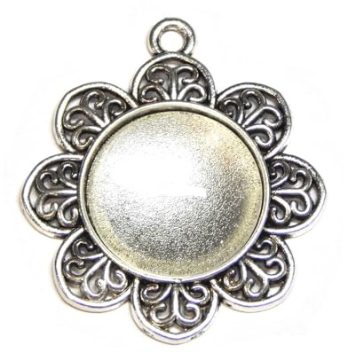 8 Teile 4 Stück Charm Leere Lünette Tablett Medaillons Metall Anhänger Fassungen Schmuck Runde 4 Stück Klar Glas Cabochon Bastelset