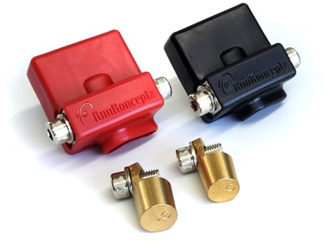 KnuKonceptz Ultimate Battery Terminal v2 Pair- Positive and Negative with Vertical Top Post Adapters