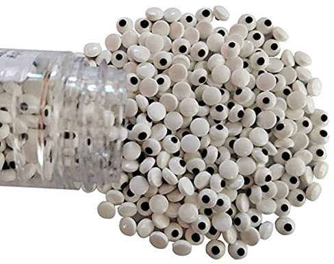Homipooty Edible Candy Cake Decoration 7mm Eye 2.82 Ounces Birthday Halloween Thanksgiving Christmas party Team Dinner Cake Cupcake Cookies for Dessert Sprinkles, White*MiniEye